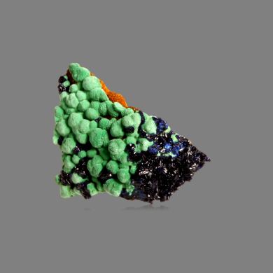 Azurite on Malachite