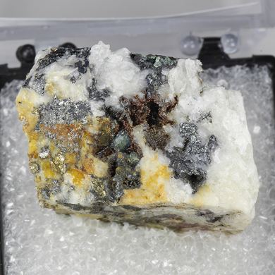 Carminite with Beudantite, Scorodite, Tetrahedrite, Pyrite, Quartz