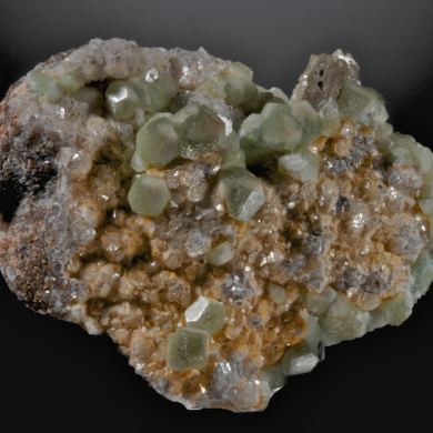 Cuprian Smithsonite on Willemite