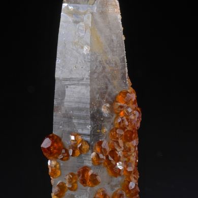 Spessartine on Quartz