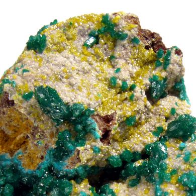 Dioptase, mimetite, dolomite