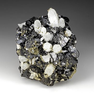 Cassiterite with Pyrite, Quartz