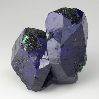 Azurite with Malachite