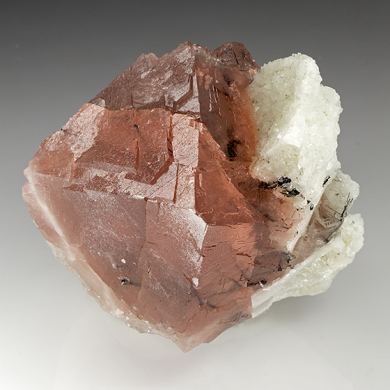 Fluorite with Albite, Elbaite