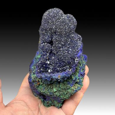 Azurite with Malachite