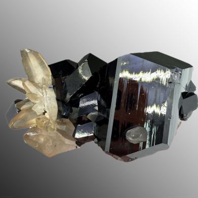Tourmaline schorl, quartz var. smoky