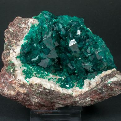 Dioptase with Calcite