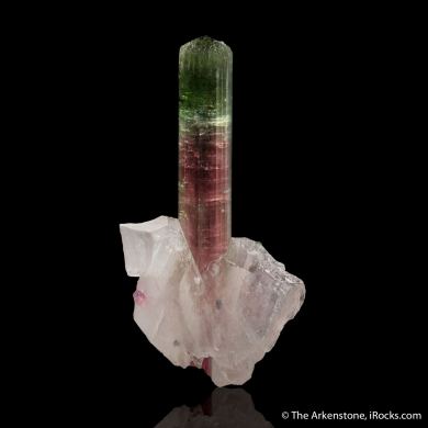 Elbaite Tourmaline on Quartz