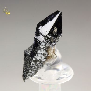 ANATASE bi-terminated, ALBITE with STILPNOMELANE inclusions