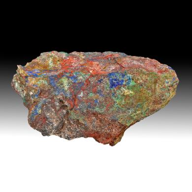 Cinnabar with Mercury, Azurite