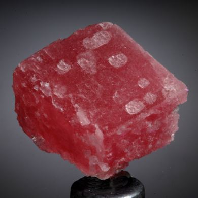 Rhodochrosite - rhomb habit - with Fluorite and Pyrite