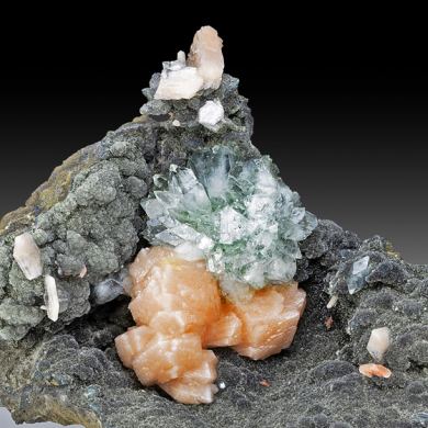 Fluorapophyllite with Stilbite