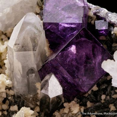 Fluorite with Quartz and Dolomite