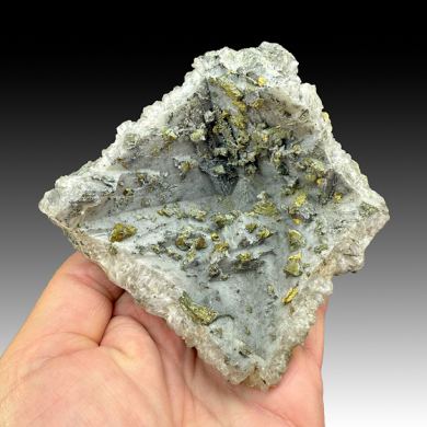 Quartz after Fluorite with Chalcopyrite