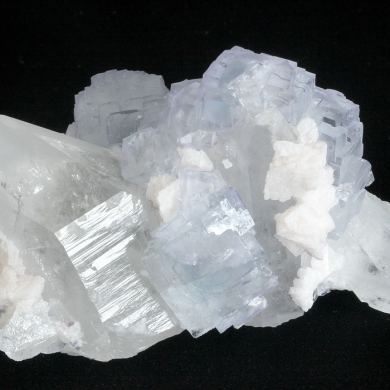 Fluorite on Quartz with Dolomite