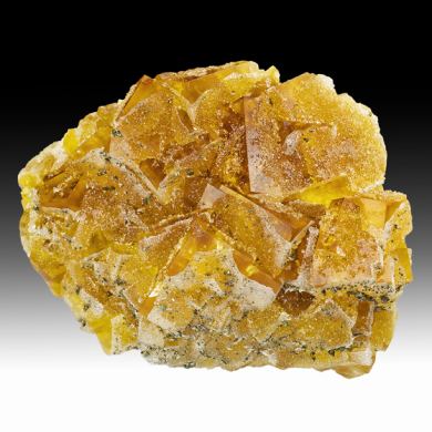 Fluorite with Quartz, Chalcopyrite