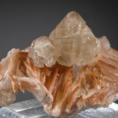 Cerussite on Barite