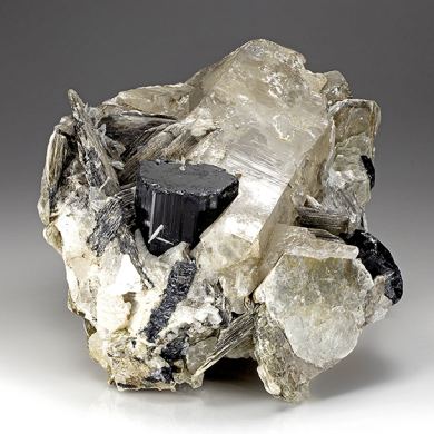 Elbaite with Quartz, Muscovite