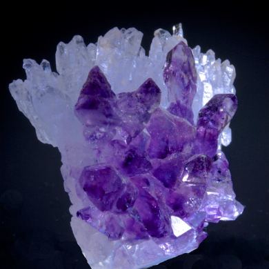 Amethyst on Quartz -unusual scepters