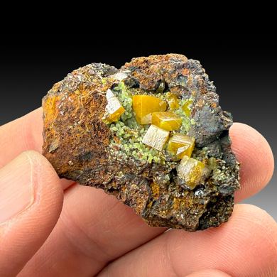 Wulfenite with Mimetite
