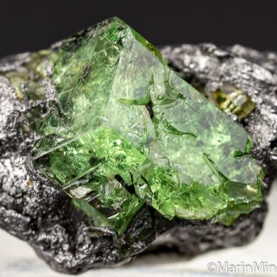 Tsavorite on Graphite
