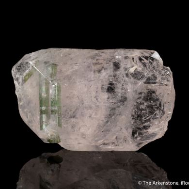 Beryl var. Morganite included by Tourmaline