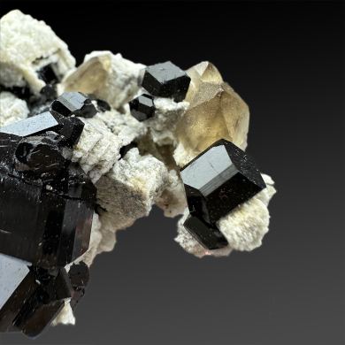 Tourmaline schorl, quartz var. smoky