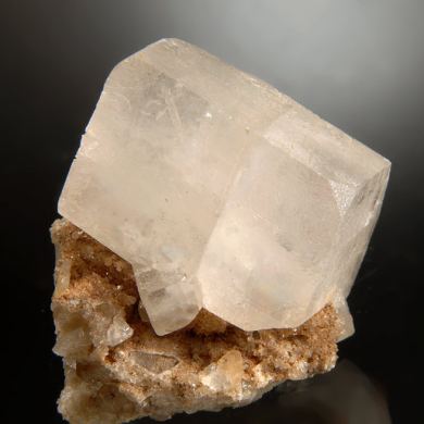 Calcite (frosted) on Quartz