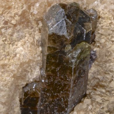 Apatite (Fluorapatite) on Calcite