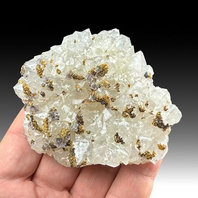 Quartz with Siderite, Sphalerite, Fluorite