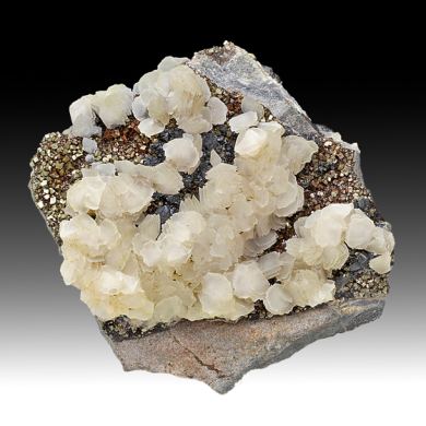 Calcite with Pyrite, Sphalerite