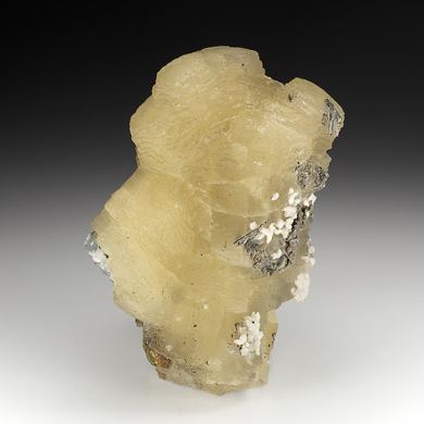 Witherite with Calcite, Fluorite