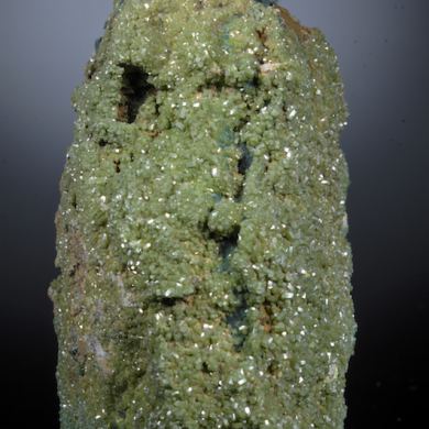 Pyromorphite on Malachite