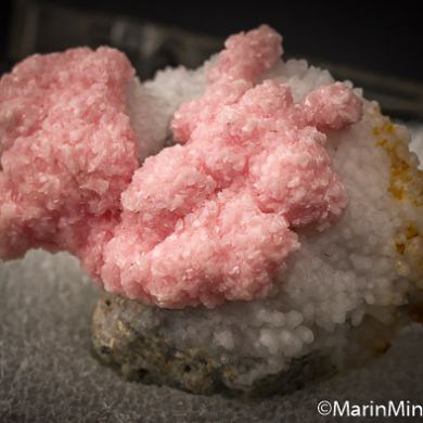 Rhodochrosite on Quartz