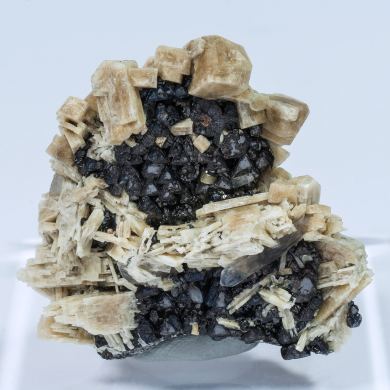 Magnetite (variety Ti-bearing) with Microcline and Quartz