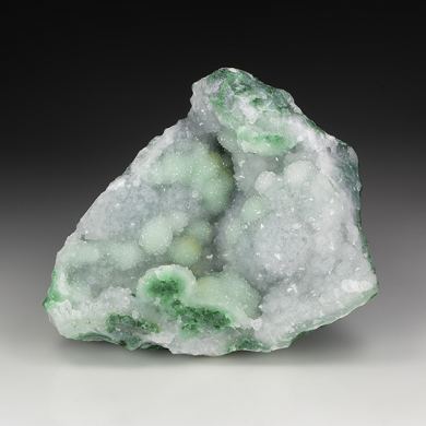 Quartz on Malachite