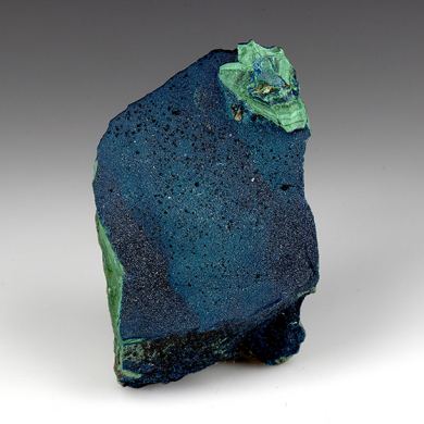 Cornetite on Malachite