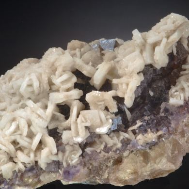 Barite on Fluorite 