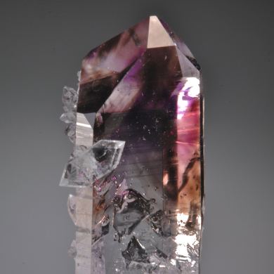 Amethyst phantom with Apophyllite crystals