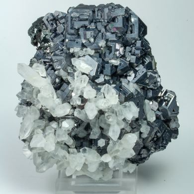 Galena with Quartz and Pyrite
