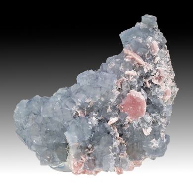 Rhodochrosite with Fluorite