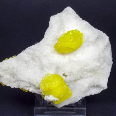 Sulphur with Calcite