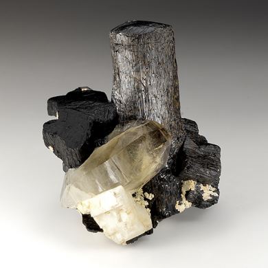 Dravite with Schorl, Quartz
