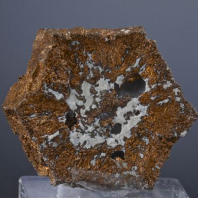Copper pseudomorph after Aragonite