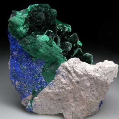 Malachite after Azurite