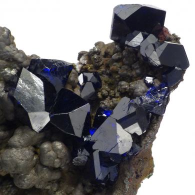 Azurite, goethite