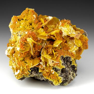 Wulfenite with Mimetite