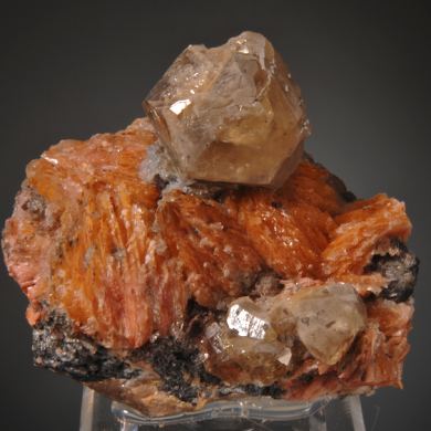 Cerussite on Barite