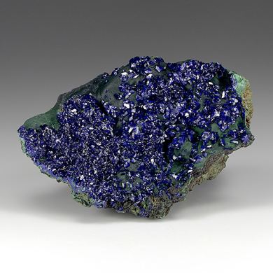 Azurite with Malachite