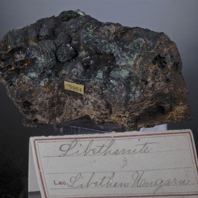 Libethenite - unusual rosette habit from type locality